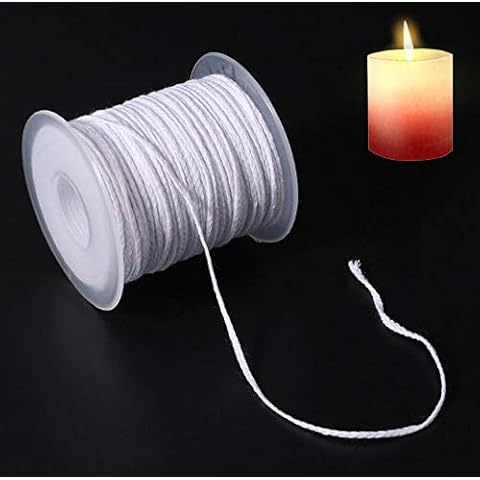 Candle Wicks for Making Candles, Braided Cotton Candle Wick 61M 24 Shares On a Roll, Handmade Candle Wax Wick Core Spool for DIY Oil Lamps Craft Candle Making Supplies (Non Pre Waxed) Cover