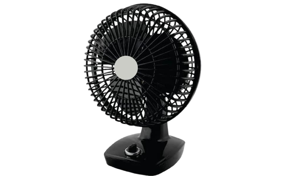 Image of STARVIN 6 Inch Wall Mount Fan with Table & Ceiling Mount | 3-in-1 Multipurpose Fan | 2400 RPM High Speed Copper Motor | Adjustable Tilt Compact for Home, Kitchen, Office | Black