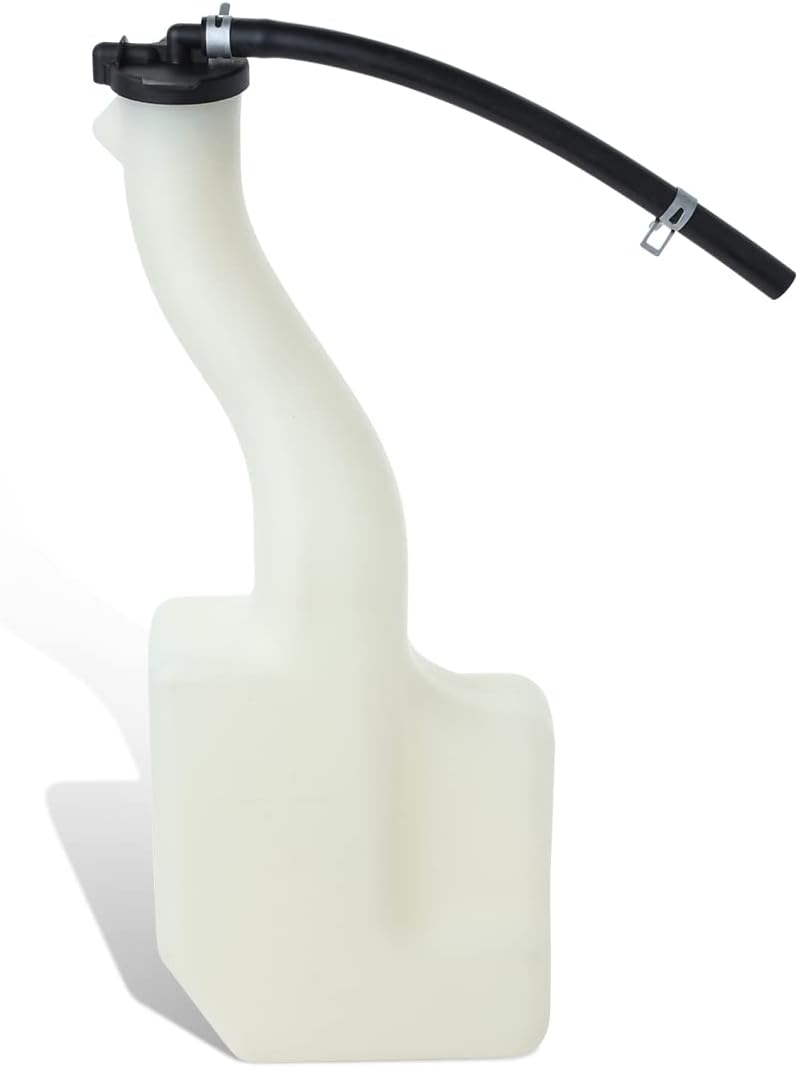 Auto Dynasty TO3014107 Factory Style Car Coolant Reservoir Overflow Bottle Tank with Cap and Hose Compatible with Toyota Rav4 2001-2005, Bare White