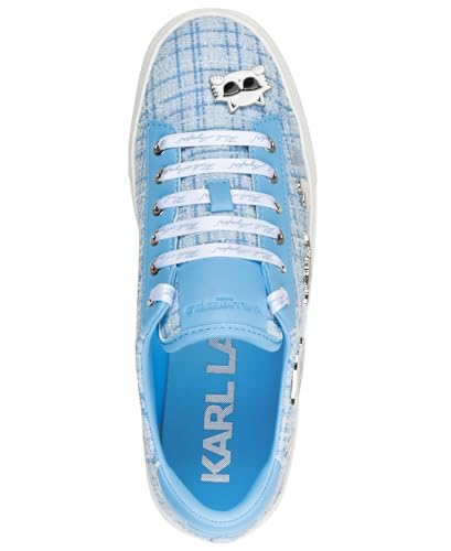 Image of Karl Lagerfeld Women's Cate Pins Tweed Lace up Sneaker