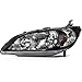 OCPTY Compatible For Honda Civic 2004-2005 Headlight Headlamps Black Housing Amber Reflector
