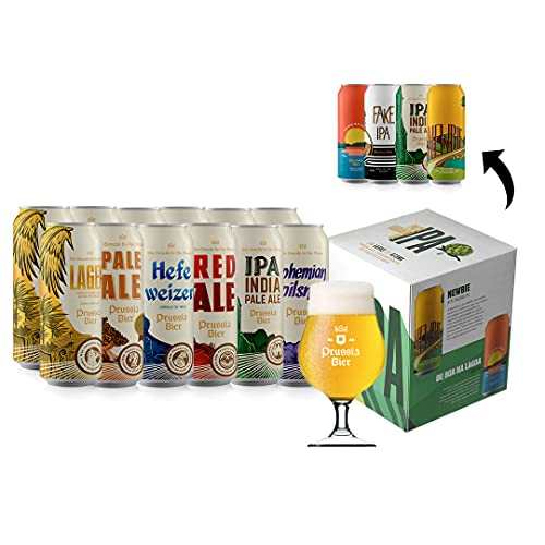 Combo Tudão Latas: 16 cervejas artesanais Prussia + BRINDE 1 Taça Dublin 400ml