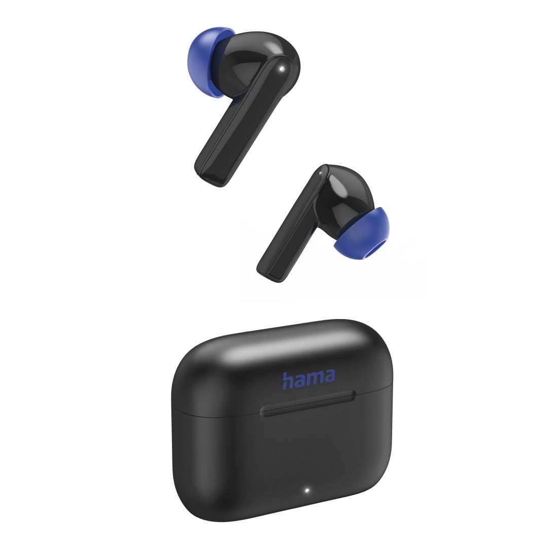Hama Bluetooth Kopfhörer (kabellos, TWS-Kopfhörer, Active Noise Cancelling, Earbuds mit Ladestation, ENC, In-Ears, USB-C Schnellladen, Bluetooth-Headset, App-/Sprachsteuerung, Touch Control) schwarz