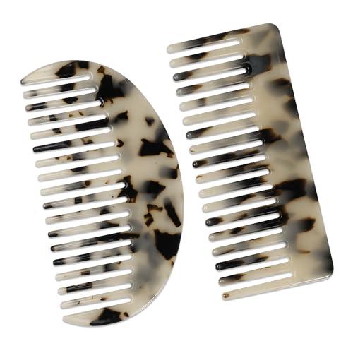 Peine ancho de acetato para cabello rizado miniatura 1