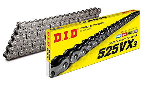 DID (525VX3X112ZB) Steel 112 Link High Performance VX Series X-Ring Chain with Connecting Link by DID - Used condition - US$59.11