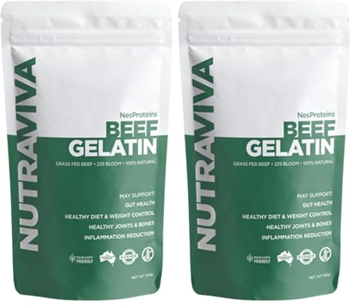 Nes Proteins Grass Fed Beef Gelatin 100 g, 100 grams (Pack of 2)
