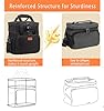 Expandable Insulated Large Lunch Box, Double Deck Heavy Duty Durable Lunch Bag Leakproof Cooler Bags for Men Women Adults Work Shift Flight Beach Daytrip, 20 Can, Black, GLENKEY