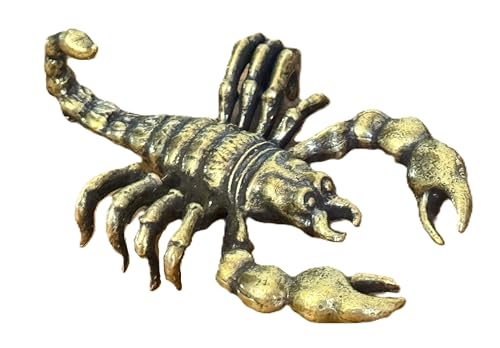 Mini Brass Scorpion Figurine | 1.75" Handmade Thai Animal Totem | Symbol of Protection, Strength & Transformation | Pocket Talisman or Terrarium Accent | Lucky Scorpio Zodiac Charm