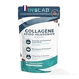 INOLAB collagene marino con acido ialuronico | Peptidi di Collagene idrolizzato 2000 Da | Collagene da bere in Polvere con Vitamina C Naturale | 45 Dosi | Aroma naturale (242g, Cioccolato)
