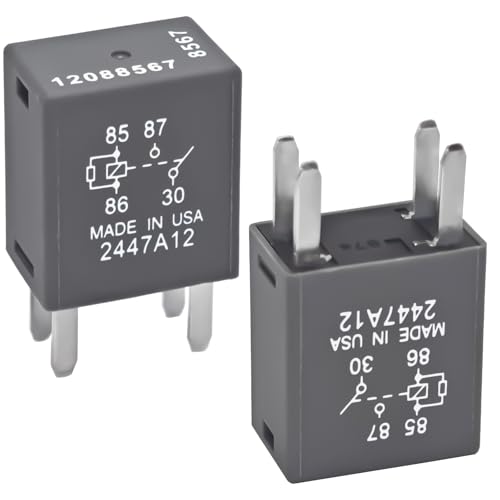 2Pcs 12088567 8567 Automotive Relay – 30A 12VDC 4-Pin High-Performance Relay for Buick, Cadillac, Chevrolet, GMC - OEM Replacement for ECM, Ignition, Horn & More