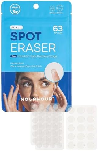 NOLAHOUR Hydrocolloid Patch STEP2 | Invisible Ultra-Thin Bandages | Vegan Patch for Pimple-Prone Skin | Korean Skin Care Face Pimple Patches (Pack of 1, 63 Patches)