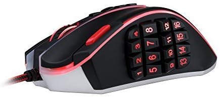 Redragon M990 Legend 24000 DPI High-Precision Programmable Laser Gaming Mouse for PC, MMO FPS, 16 Side Buttons, 5 Programmable User Profiles, 5 LED Lighting Modes (Black)