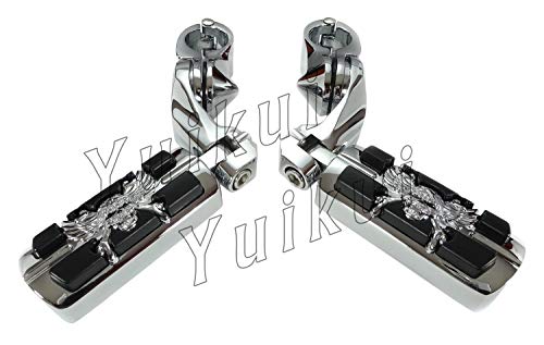 オートバイ フットペグ 汎用 32mmエンジンガードに対応 ロングタイプ バイク ハイウェイフットペグ タンデムペグ ハーレー スポーツスター ハイウェイペグ フットレスト Harley Davidson Sportster xlh 1200 Sports