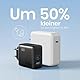 INIU 65W USB C Ladegerät, GaN Ⅱ 2-Port USB C-USB A Netzteil Steack Adapter GaN II Tech Schnellladegerät Charger, Kompakt Platzsparend, für MacBook iPad Pro/Air, iPhone 15 14 13 Pro Max, Galaxy S23 usw