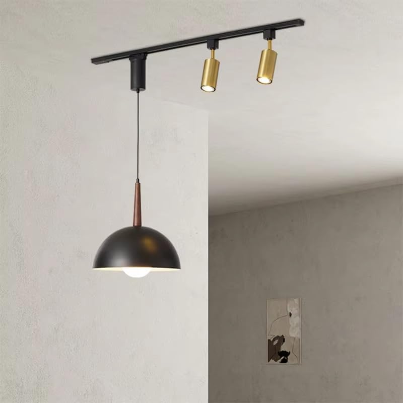 Movable Track Light for Restaurant bar Counter Island Platform Clothing Store Commercial Pendant lamp(Black 100cm)