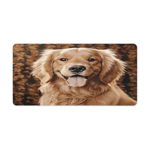 Cute Golden Retriever Pad Ratón Grande Antideslizante