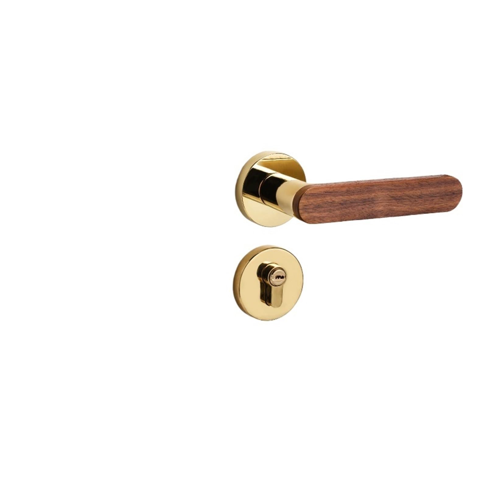 Serrure de porte anti bruit pour chambre à coucher poignée en bois massif
