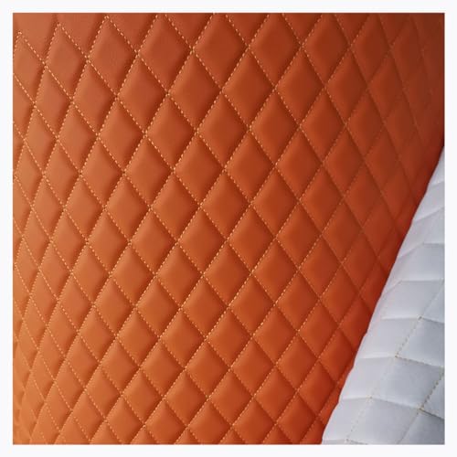 Hojas De Piel Sintética De 160 X 100 Cm, Tela De Piel Sintética Para Manualidades, Tela De Piel Sintética Para Zapatos, Bolsos, Costura(Oranje,1.6X8m)