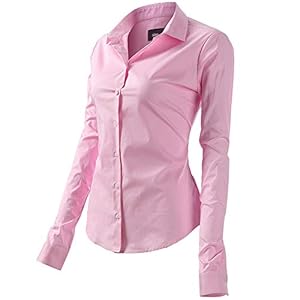 Fly Hawk DB25 Damenbluse Button-down Rosa