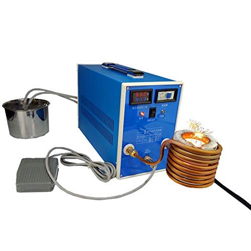Melting Machine - High Frequency Induction Heater Heating Machine 3KW Gold Silver Copper Ring/Decorations Melting Furnace Weld Melting Machine (6 US Plug) (6 US Plug)