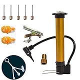 Ballpumpe fahrradpumpe mit 5 ballpumpe nadeln 2 Multifunktionale Gasdüse 2 Reifenventil 2 Netztasche für fahrrad, Fußball, Basketball, Volleyball, Rugby, Wasserball und andere aufblasbare Luftpumpe