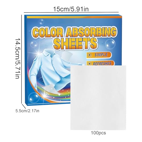 Leaves Traps Color | Dryers Blankets Bra Dyes Clothes | 100 Units Absorbent Dye for Home Travel - Image 4