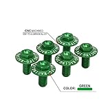 6 Pcs CNC Green Fork Guard Bolts Screw For KAWASAKI KX80 KX85 KX125 KX250 KX250F KX450F KLX450 KLX300R KLX450R KLX150BF KLX250/D-TRACKER SUZUKI RMZ250 250SB BETA RR2T 125-300 RR4T 350-500 Motorcycle
