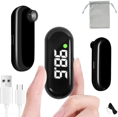Medical Forehead Digital Thermometer with Backlight Fever Alarm, Accurate for Adults and Kids (Black)