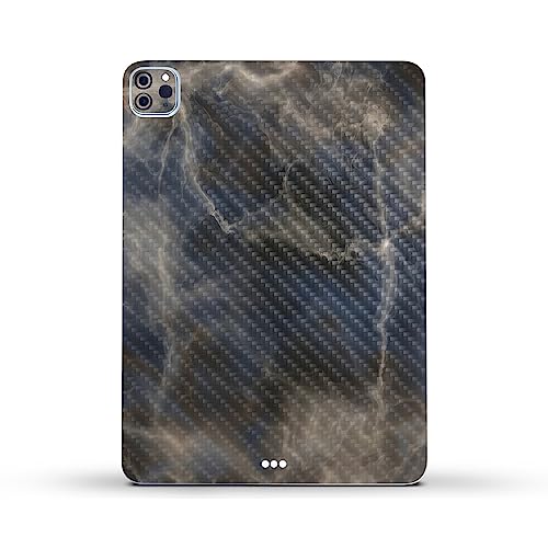 Image of MightySkins Carbon Fiber Skin Compatible with Apple iPad Pro 11 inch M2 4th Gen (2022) Full Wrap Kit - Stormy Marble | Protective, Durable Textured Carbon Fiber Finish | Easy to Apply | Made in The USA