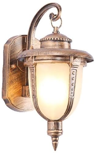 Preisvergleich Produktbild XAXR Europäische Außenwandleuchte Retro Wandleuchte Balkonlampe Antike Tür Dekorative Wandleuchte Außen Außenwand Laterne Aluminium Glas Beleuchtung E27