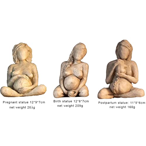 Kekafu LXWHG568MIX 3Pcs Mother Pregnancy To Born Statue,Small Birthing Woman Sculpture Statue Resin Figurine Crafts Birth Space Maternal Ornaments Mother'S Day Desktop Home Decoration Gifts thumb #1