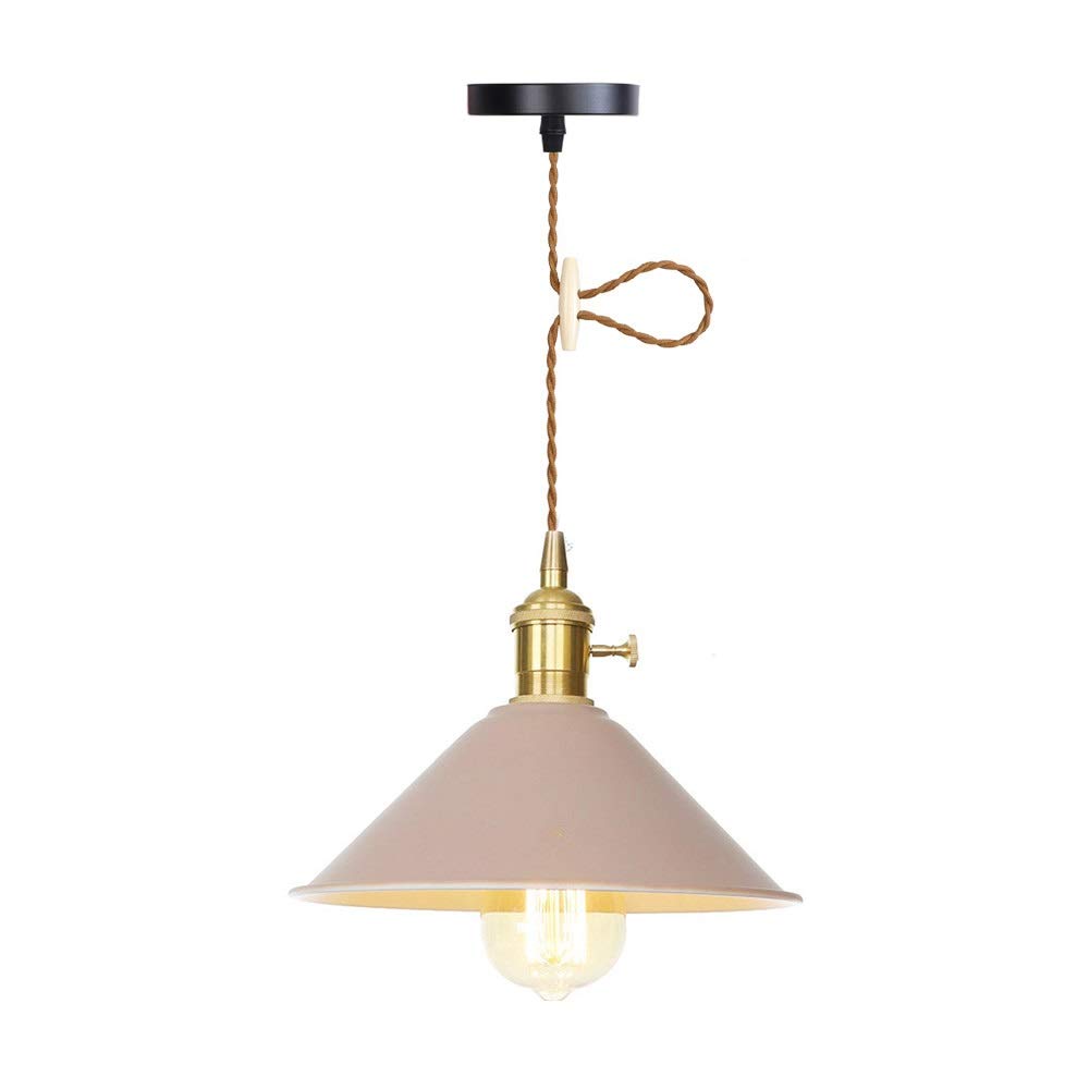 Lumière suspendue cuivre E27 durable pour remplacer un plafonnier classique