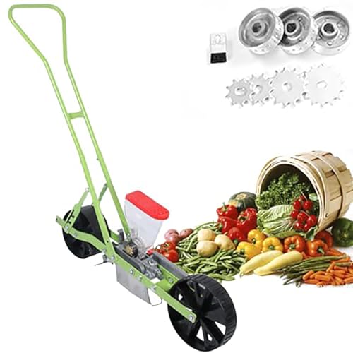 Seminatrice da giardino, fioriera manuale di precisione a spinta manuale, distanziatore regolabile per mais, soia, arachidi.