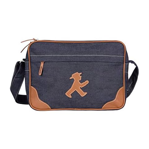 AMPELMANN Trainer Sporttasche Baumwolle Canvas Jeans 37 x 26 x 10 cm Cover