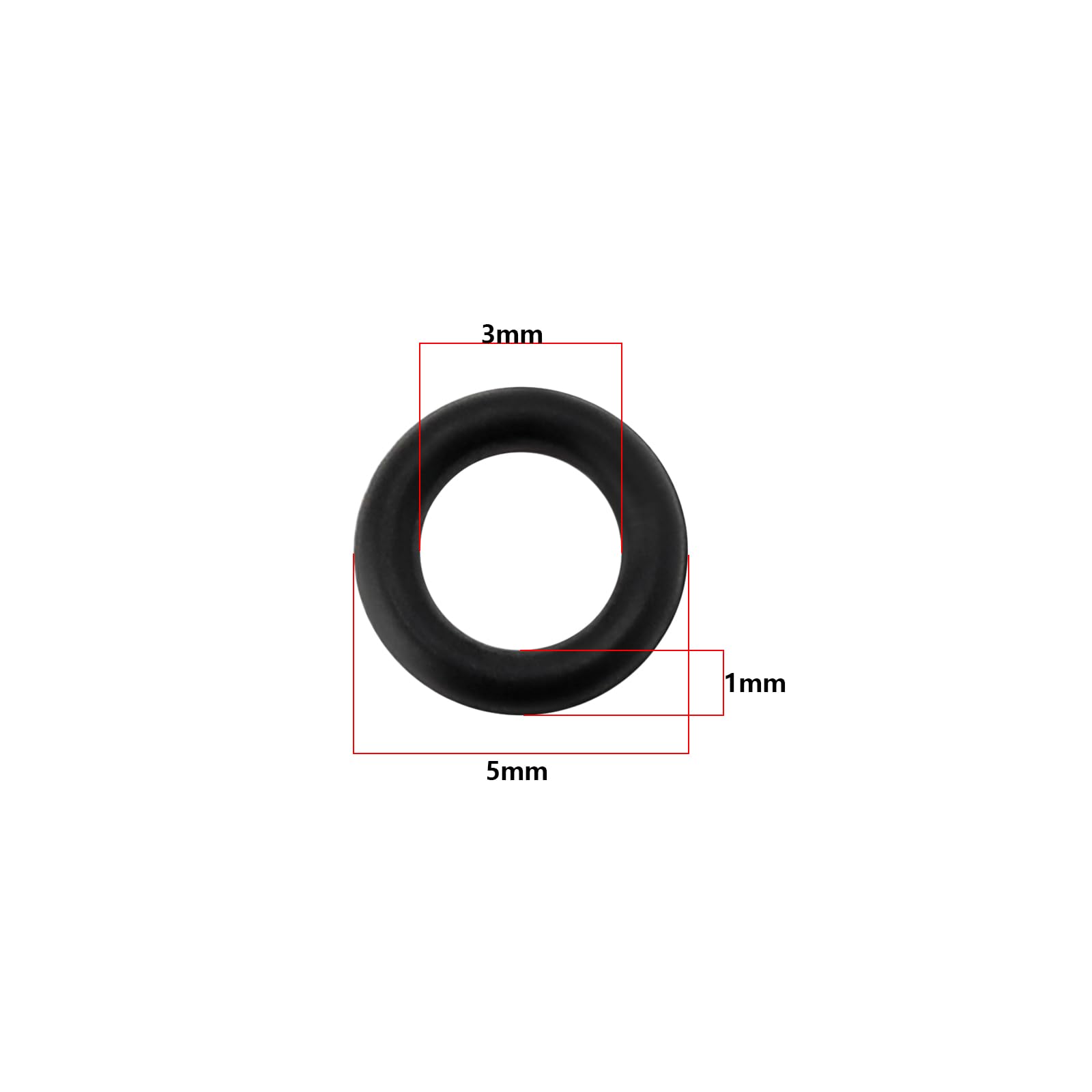 ECSiNG 10pcs Carburetor Mixing Adjustment Screw Rubber O Ring Sealing Gasket 1329529901 Outer Diameter 5mm Thickness 1mm Compatible with Keihin - Image 4