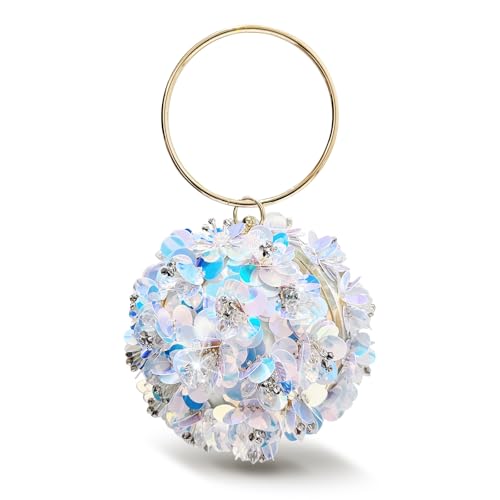 Sparkling Rose Golden Clutch Bag - Rhinestone Flower Design, Elegant Evening Handbag for Women, Perfect Party Dress Accessories