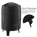 Produktbild Outdoor BBQ Grill Abdeckung strapazierfähig regendicht Dome Smoker Abdeckung mit elastischem Gurt langlebig Anti Staub reißfeste Schutzhülle 24 x 24 x 28,3 cm Schwarz