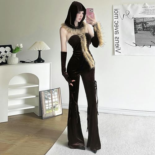 Pantalones casuales con correa para botas de mujer y chaleco de otoño 5