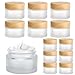 Auauraintt 12 Stück Glas Döschen,Mattiert Glastiegel 20ml/30ml,Kleine Dosen mit Bezug aus Holzmaserung,Creme behälter,Leere Nachfüllbare,für Kosmetik Cremes Lotionen,Proben Reisebehälter ml Glas günstig Kaufen-Auauraintt 12 Stück Glas Döschen,Mattiert Glastiegel 20ml/30ml,Kleine Dosen mit Bezug aus Holzmaserung,Creme behälter,Leere Nachfüllbare,für Kosmetik Cremes Lotionen,Proben Reisebehälter