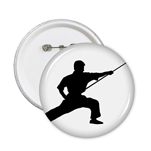 Bâton Kung Fu Shaolin badge pour sac à dos au quotidien et au dojo