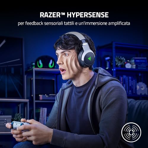 Kaira Pro HyperSpeed - Cuffie gaming wireless multipiattaforma con funzionalità aptiche (HyperSpeed Wireless, Funzionalità aptiche HyperSense, Driver TriForce in Titanio da 50 mm) Nero-Bianco - Cuffia gaming - Immagine 1