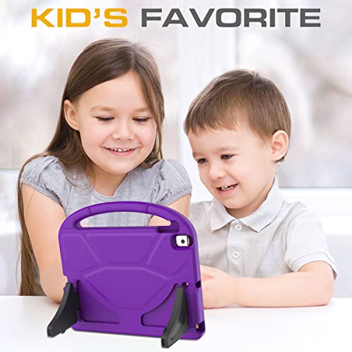Image of Kids Case for iPad 9th /8th /7th Generation, iPad 10.2 Kids Case with Built-in Screen Protector, Durable Shockproof Handle Stand Protective Cover for iPad 10.2 Inch 2021 /2020 /2019, Purple