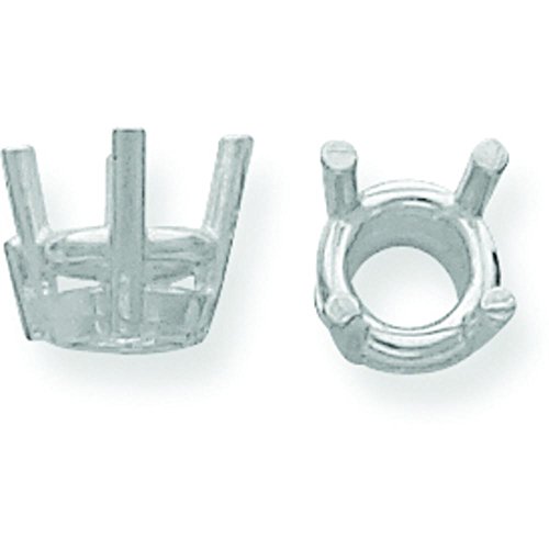 FindingKing Platinum 4 Prong Round Basket Setting 10mm