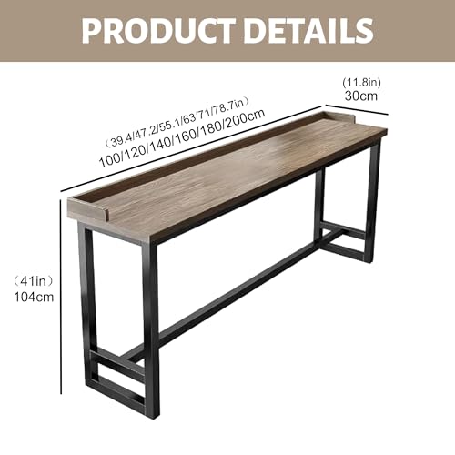 Mesa de bar estrecha tipo comedor largo para estancias mini 3