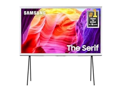 Samsung 65-Inch Class QLED 4K The Serif LS01D Series Quantum HDR Smart TV with 360 L-Shape Design, Anti-Reflection Matte Display, Detachable Easel Stand, Alexa Built-in (QN65LS01D, 2024 Model)