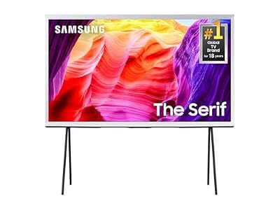 Samsung 65-Inch Class QLED 4K The Serif LS01D Series Quantum HDR Smart TV with 360 L-Shape Design, Anti-Reflection Matte Display, Detachable Easel Stand, Alexa Built-in (QN65LS01D, 2024 Model)