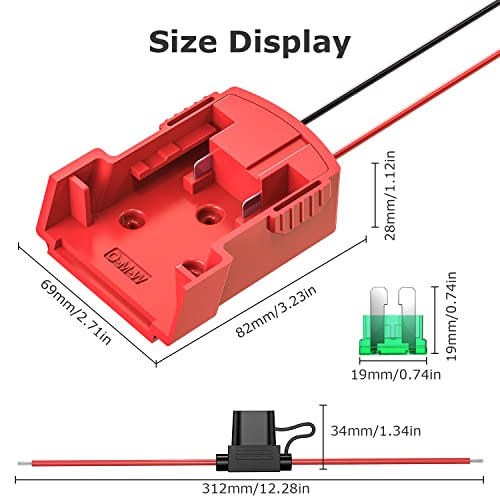 Ullnosoo RF0A0285A-CA Power Wheels Adapter For Milwaukee, M18 18V Battery Adapter Power Wheels Battery Conversion Kit thumb #6