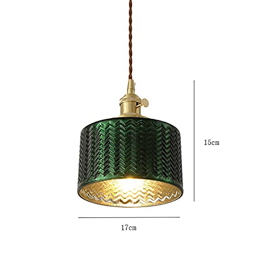 Luz colgante verde oscuro para iluminar mesas de comedor 5