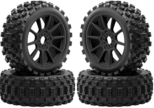 Pneus et roues 1/8 Typhon en gomme haute résistance avec jantes renforcées 17mm