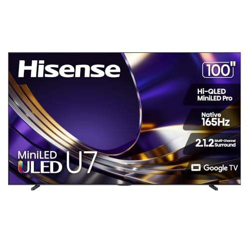 Hisense 100" U7 Mini-LED ULED 4K UHD Best Premium Gaming HDR Smart Google TV (100U7SG, 2026 New) - Hi-QLED, Native 165Hz, VRR 288, HDR10+ - image 1